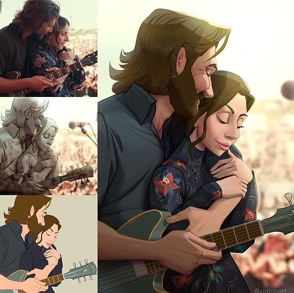 9. Брэдли Купер и Леди Гага, "Звезда родилась"