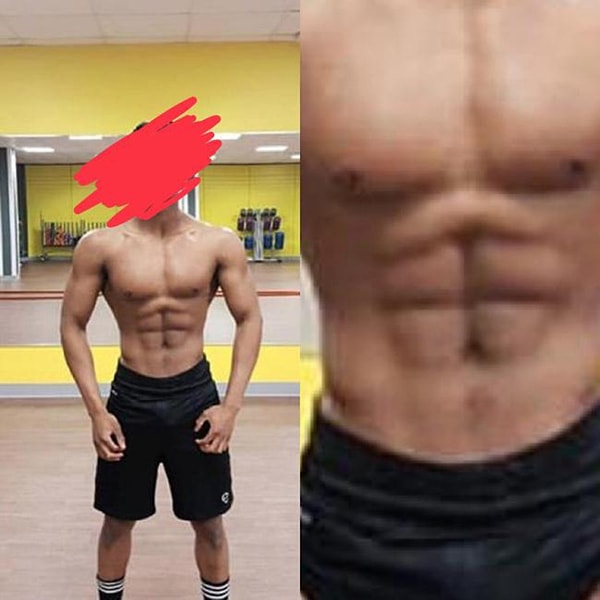 19. Фейковый пресс - еще один излюбленный метод парней выглядеть на все 100% в интернете