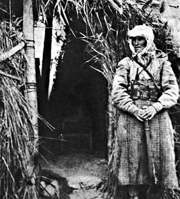 3. Kurtuluş Savaşında Fransızlara karşı mücadele eden kahraman Türk Kadını Rahmiye Hanım, Adana 1920.