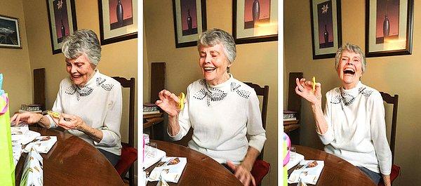 11. 85. doğum gününde hediye olarak stres çarkı alan büyükanne:
