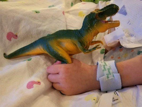 19. ''2 aydır komada olan oğlumun kendine geldikten sonra ilk yaptığı çok sevdiği dinozor oyuncağını eline almak oldu.''