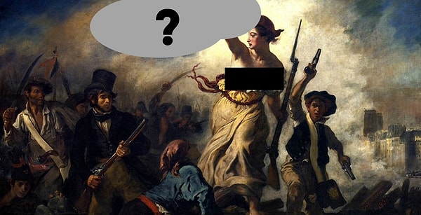 6. Помните эту известную картину Эжена Делакруа? Что держит в руках женщина?