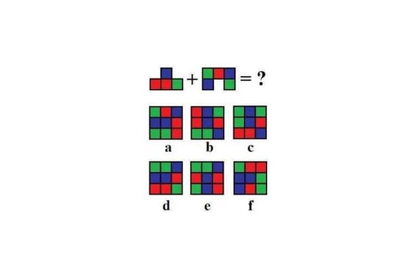 8. Если сложить верхние фигуры, то какой ответ будет правильным?