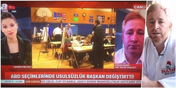 Bir A Haber Klasiği! A Haber'in ABD Seçim Analisti Olarak Canlı Yayına Çıkardığı Kişi Kebapçı Çıktı!