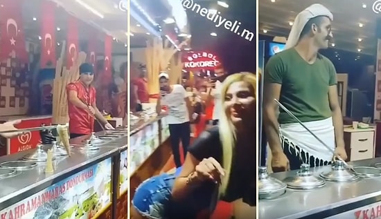 Kendisiyle Oynayan Maraş Dondurmacısının Aklını Başından Alan Kadın