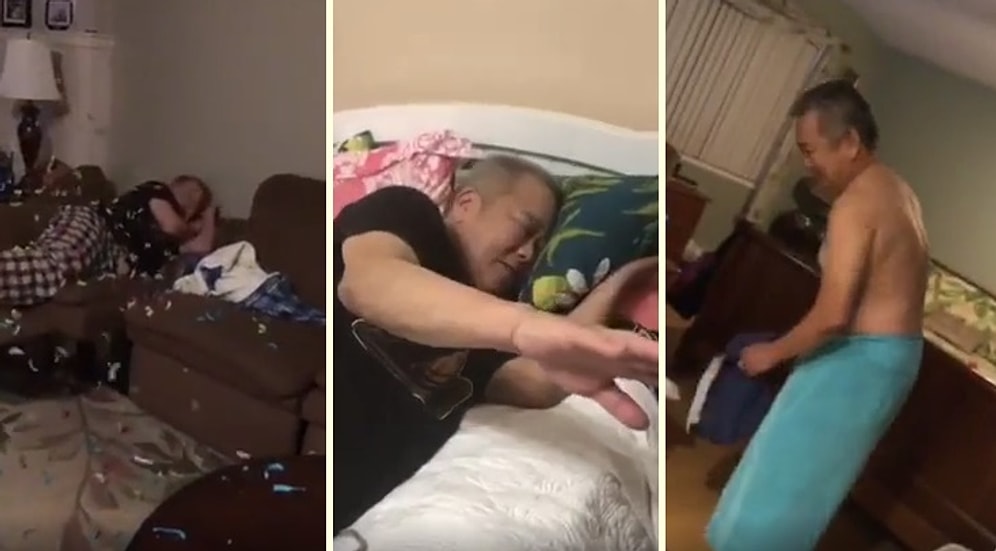 Her Fırsatta Konfeti Patlatarak Babasını Korkutan Hayırsız Evlat