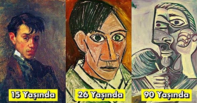 Kübizm’in Öncüsü Dahi Ressam Pablo Picasso’nun 15 Yaşından 92 Yaşına Kadar Çizdiği Portrelerin Evrimi