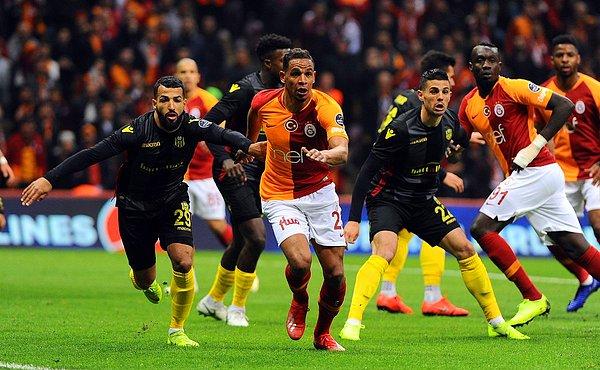 Maçın ilk yarısında Evkur Yeni Malatyaspor kalesini ablukaya alan Cimbom, Diagne'nin 45+4. dakikada penaltıdan attığı golle ilk yarıyı 1-0 önde kapattı.