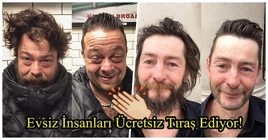 Dünyayı Gezip Karşısına Çıkan Evsiz İnsanlara Ücretsiz Saç-Sakal Tıraşı Yaparak Hayatlarını Güzelleştiren Berber
