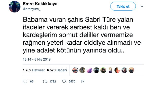 "Adalet kötünün yanında oldu..."