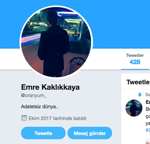 Emre Karlıkkaya'nın profiline yazdıkları ise durumu özetliyor.