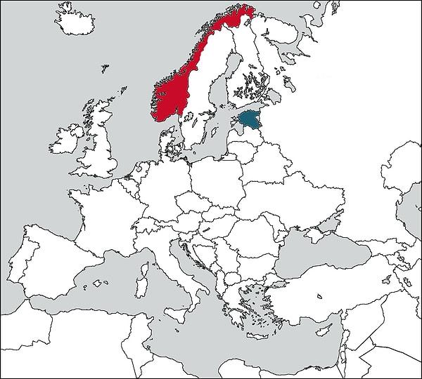 36. Kırmızı renk ile belirtilen ülke aşağıdakilerden hangisidir?