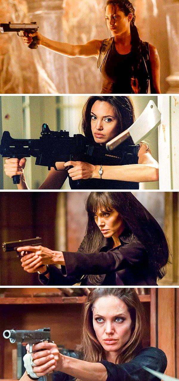 Silahlı Angelina Jolie
