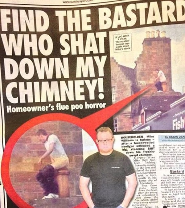 22. На закуску: сосед-грубиян, который навалил кому-то прямо в камин. Бинго!