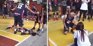 Basketbol Maçında Sakatlanma Numarası Yaparak Evlilik Teklifi Yapan Adam