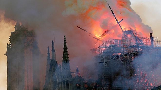 Paris'teki Notre Dame Katedrali'nde Çıkan Yangın 8.5 Saat Sonra Kontrol Altına Alındı