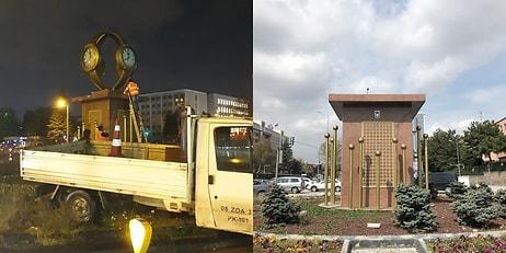 Gökçek Döneminde Konulmuştu: Ankara'da Tartışılan Kol Saati Anıtı Kaldırıldı