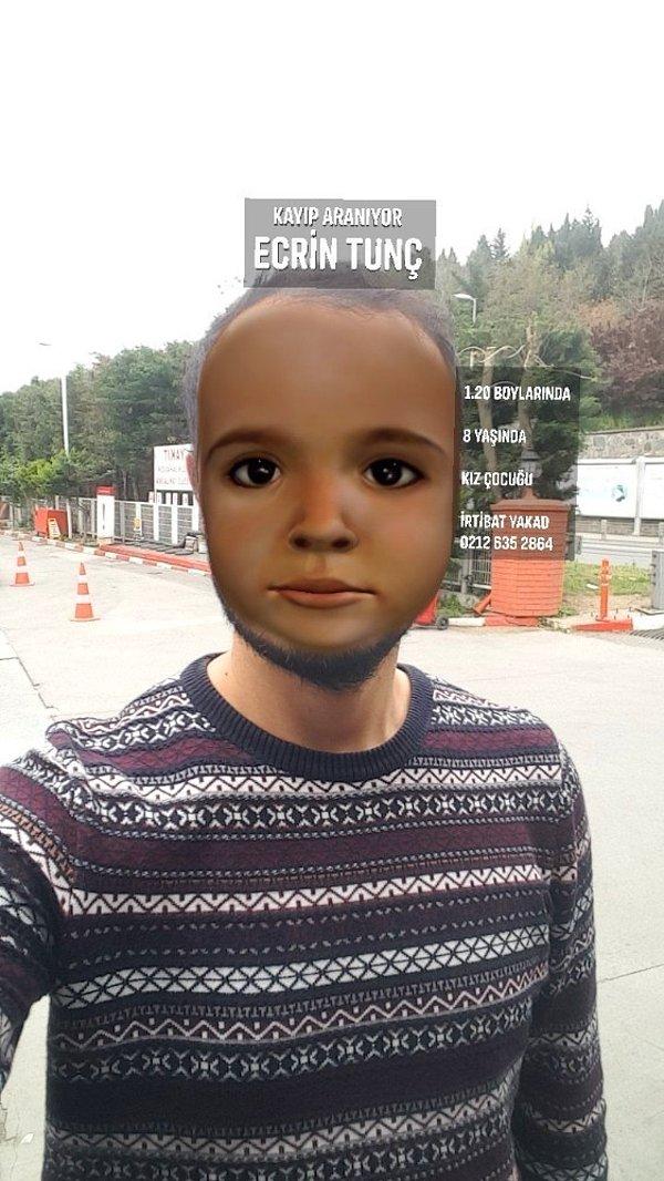 Filtreyi deneyen sosyal medya kullanıcıları kendi yüzleri yerine kaybolan çocukların yüzünü görüyor.