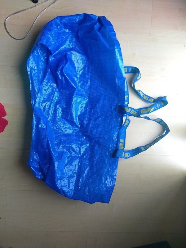 И тут на помощь приходит наш старинный друг - синяя сумка из ИКЕА!