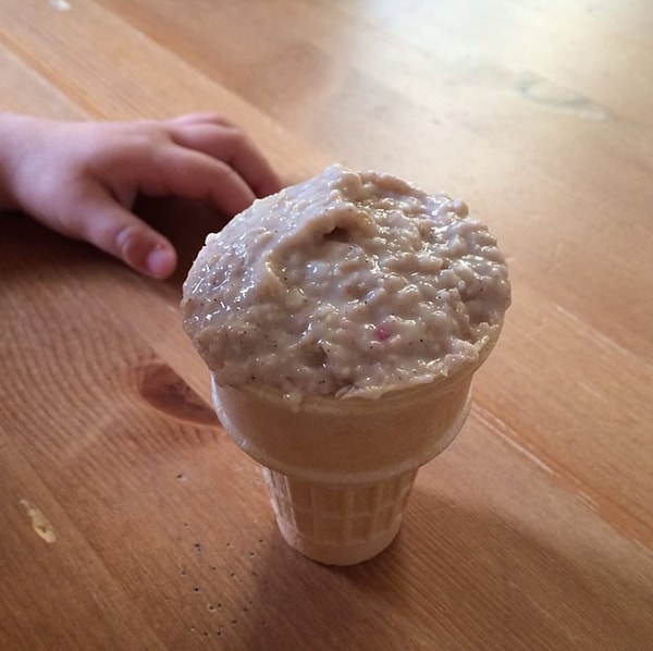 13. Овсянка, сэр! (замаскированная под мороженое для увеличения шансов того, что дети ее все-таки съедят).