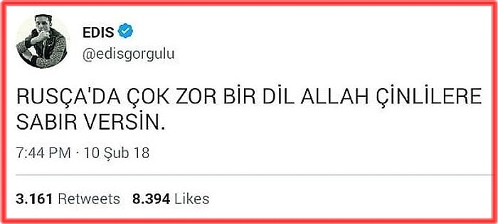 Yanına Yanına Al Bizi Yanına! İki Gözümüzün Çiçeği Edis'in Birbirinden Komik 15 Tweeti