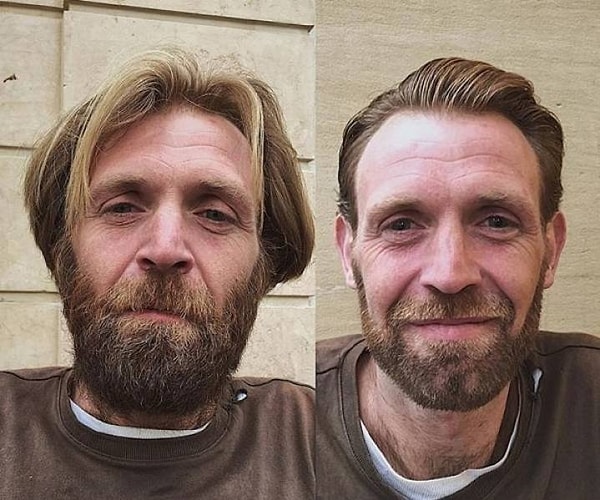 13. Всё-таки уложенные назад волосы смотрятся отлично