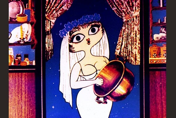 13. Из какого мультфильма эта красавица?