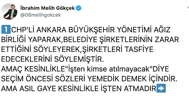 Gökçek'in açıklamaları şu şekilde 👇