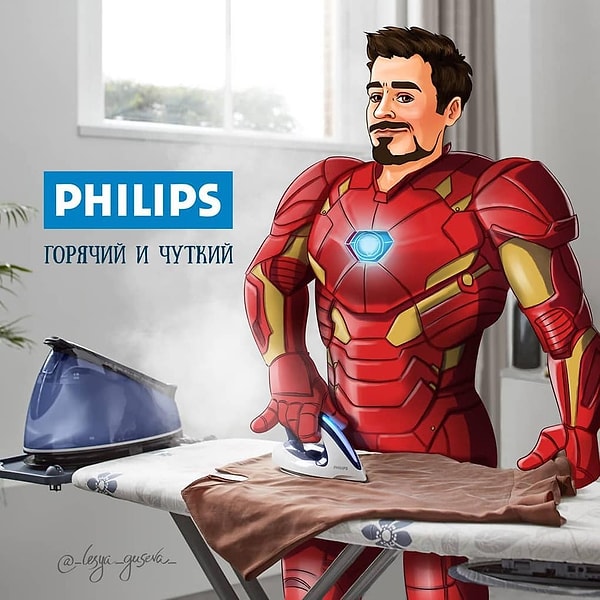 5. Почему Железный Человек? Слово "Iron" в переводе с английского значит не только железо, но и утюг...