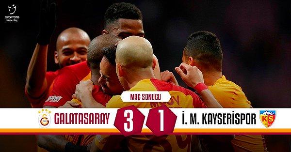 15. dakikada Artem Kravets'in golüyle geriye düşen Galatasaray, Mbaye Diagne(2) ve Yuto Nagatomo'nun golleriyle 3 puana uzandı.