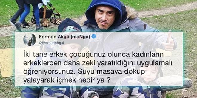 İki Erkek Babası Olan maNga Grubunun Solisti Ferman Akgül'ün Çocuklarıyla İlgili Yazdığı Tweete Gelen Birbirinden Komik Tepkiler