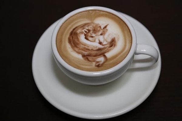 9. Имеется уже и узор на кофе в виде нашей собачки