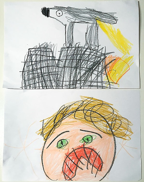 23. «Наша собака пометила новый диван. Моя 6-летняя дочка задокументировала весь процесс, включая мою реакцию»