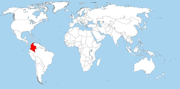 1. Что за страна отмечена на карте красным цветом?