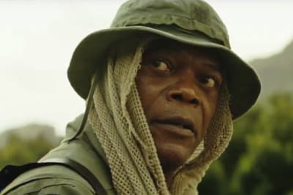 26. Сэмюэл Л. Джексон, Том Хиддлстон и Бри Ларсон все вместе снялись в "Конг: Остров черепа"