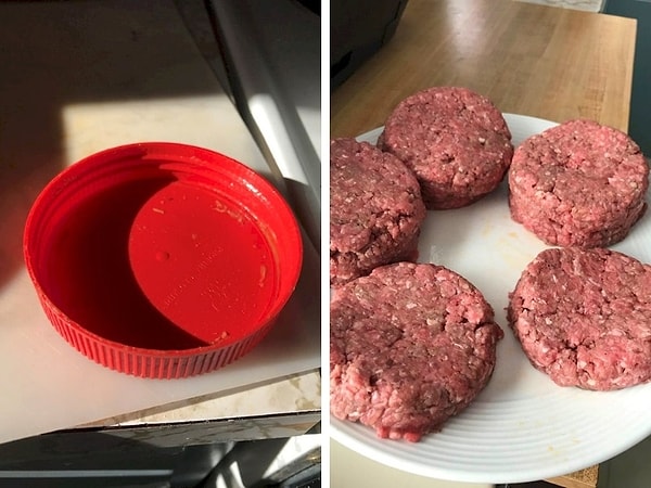 9. С помощью крышек можно делать идеальные котлетки.