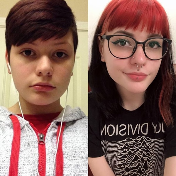 28. "14 и 20 лет. Мой стиль не каждый поймет, но я думаю, что сейчас выгляжу лучше"