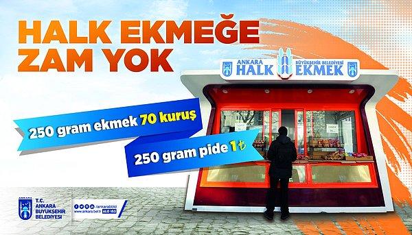 Ankara'da Halk Ekmek pideyi 1 TL'ye satacak