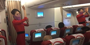Çin'den Türkiye'ye İlk Seferini Yapan Havayolunun Hostesleri Türk Hava Sahasına Girince Peçe Takıp Dans Etti