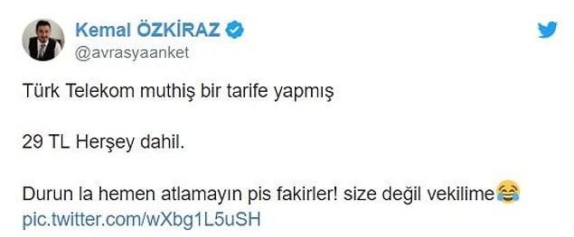 Tarife sosyal medyanın gündeminde...