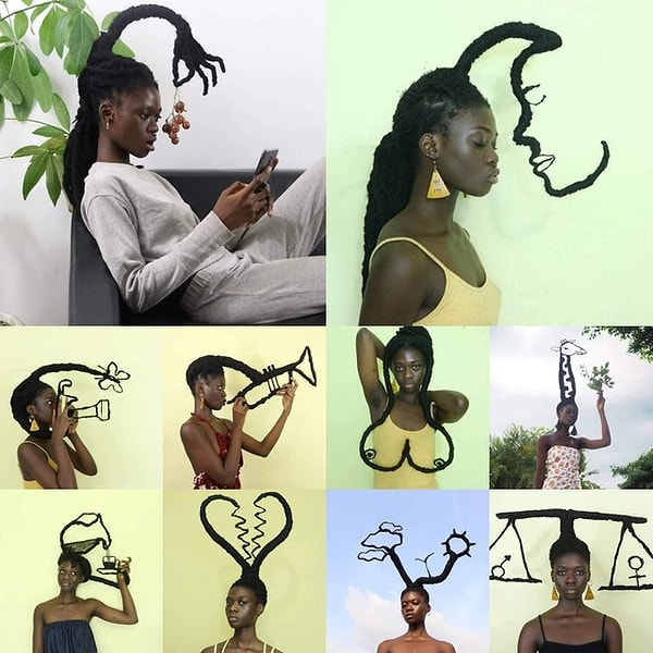 11. Если не можешь завести друга помогут такие изощрения с волосами