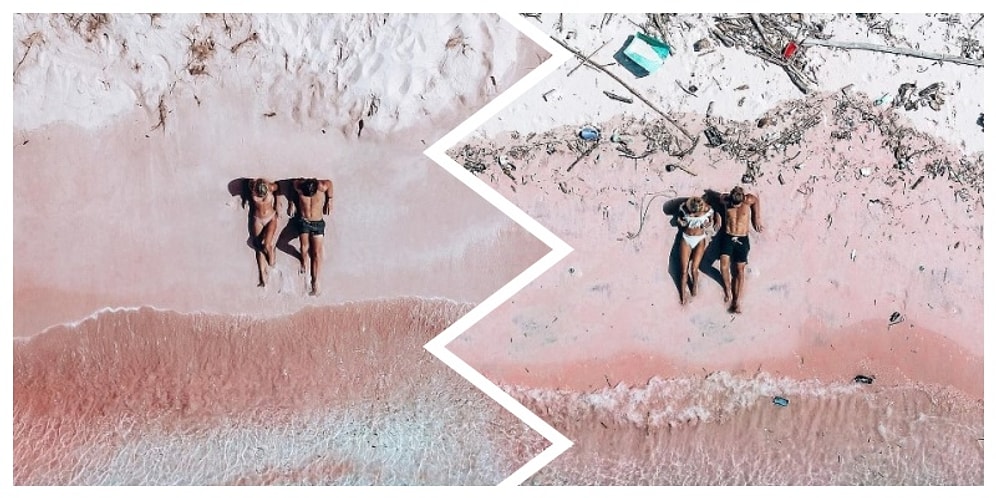 Dünya Plastik Saldırısı Altında! Gezgin Çiftin Paylaştığı, Ünlü Pembe Kumsalın Yürek Burkan Son Hali