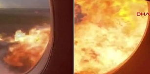 Rusya'da Yanan Uçaktaki Korkunç Anlar Bir Yolcu Tarafından Anbean Kaydedildi!