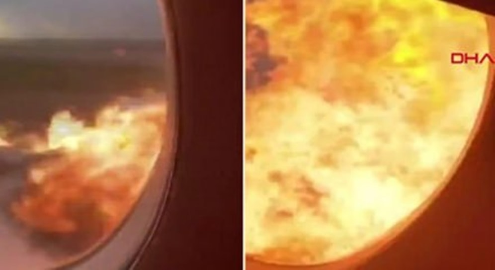 Rusya'da Yanan Uçaktaki Korkunç Anlar Bir Yolcu Tarafından Anbean Kaydedildi!