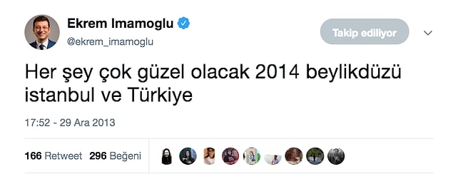 Ancak bu slogan 2013'e dayanıyor. İmamoğlu bu paylaşımı yaklaşık 6 yıl önce Beylikdüzü Belediye Başkanı adayıyken yapmış.