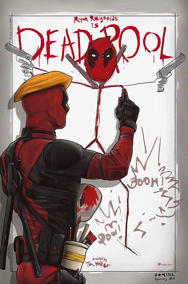 4. Deadpool filmi için hazırladığı poster Ryan Reynolds'dan imza aldı!
