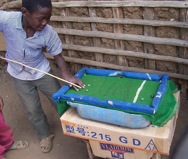 3. El yapımı bilardo masası: