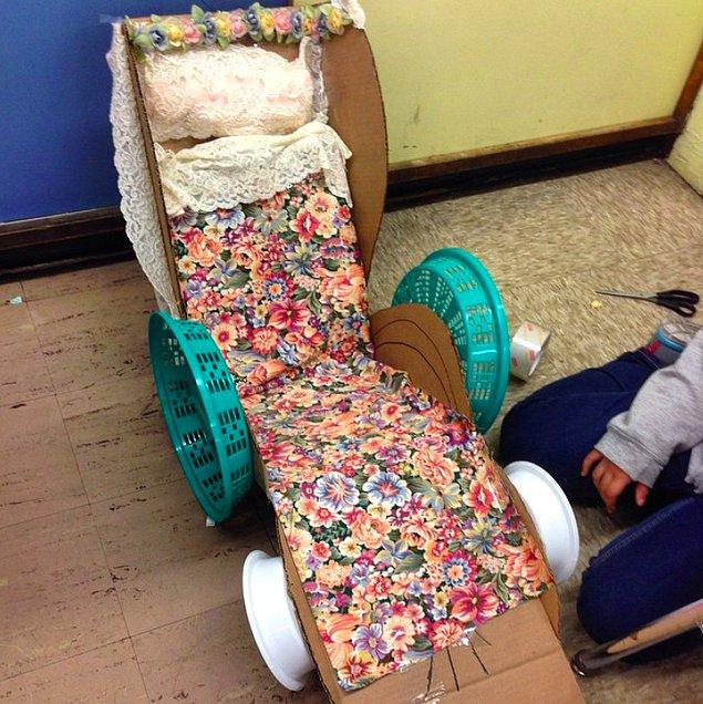 14. Bir çocuğun büyük annesi için tasarladığı el yapımı masaj koltuğu: