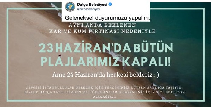 Tatil Beklesin! Belediyelerden 23 Haziran İstanbul Seçimleri İçin Vatandaşlara Aşırı Keyifli 'Sandığa Gidin' Çağrıları