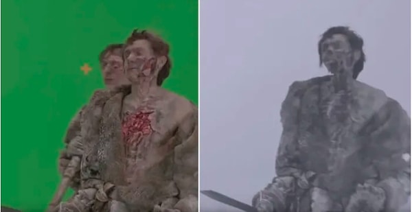 И одним движением мышки зеленый экран превращается в снег.